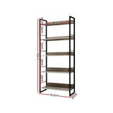 NNEDSZ Bookshelf Wooden Display Shelves Bookcase Shelf Storage Metal Wall Black
