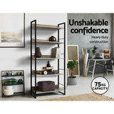 NNEDSZ Bookshelf Wooden Display Shelves Bookcase Shelf Storage Metal Wall Black