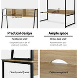 NNEDSZ Computer Desk Office Desks Study Table Workstation Bookshelf Storage