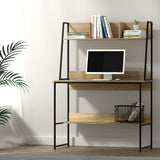 NNEDSZ Computer Desk Office Desks Study Table Workstation Bookshelf Storage