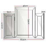 NNEDSZ Mirrored Furniture Makeup Mirror Dressing Table Vanity Mirrors Foldable