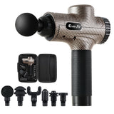 NNEDSZ  Massage Gun 6 Heads Massager Electric LCD Vibration Relief Percussion