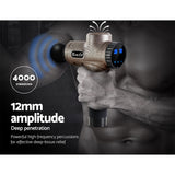 NNEDSZ  Massage Gun 6 Heads Massager Electric LCD Vibration Relief Percussion