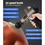 NNEDSZ  Massage Gun 6 Heads Massager Electric LCD Vibration Relief Percussion