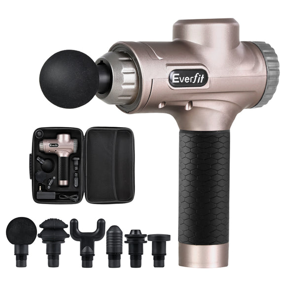 NNEDSZ  Massage Gun 6 Heads LCD Electric Massager Vibration Relief Percussion