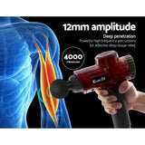 NNEDSZ  Massage Gun 6 Heads Electric Massager LCD Vibration Percussion Relief