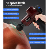 NNEDSZ  Massage Gun 6 Heads Electric Massager LCD Vibration Percussion Relief
