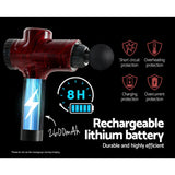 NNEDSZ  Massage Gun 6 Heads Electric Massager LCD Vibration Percussion Relief