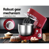 NNEDSZ Electric Stand Mixer 1200W Kitche Beater Cake Aid Whisk Bowl Hook Red
