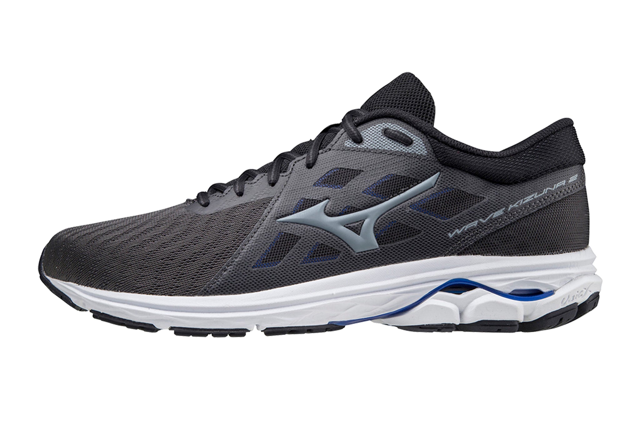 メジナ☆ NNEKG Mens Wave Kizuna 2 Running Shoe (Blackened Pearl