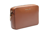 NNEKG Jet Set Large Saffiano Leather Crossbody Bag (Acorn)