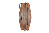 NNEKG Jet Set Large Saffiano Leather Crossbody Bag (Acorn)