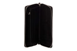 NNEKG Jet Set Travel Leather Continental Wallet (Black)