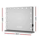 NNEDSZ Embellir Bluetooth Makeup Mirror with Light Hollywood LED Vanity Dimmable 58X46