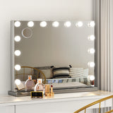 NNEDSZ Embellir Bluetooth Makeup Mirror with Light Hollywood LED Vanity Dimmable 58X46