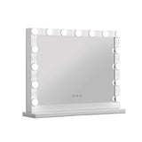 NNEDSZ Makeup Mirror With Light Hollywood 15 LED Bulbs Vanity Lighted White 58cm x 46cm