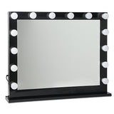 NNEDSZ Make Up Mirror with LED Lights - Black