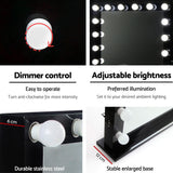 NNEDSZ Make Up Mirror with LED Lights - Black