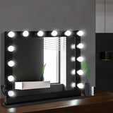 NNEDSZ Make Up Mirror with LED Lights - Black