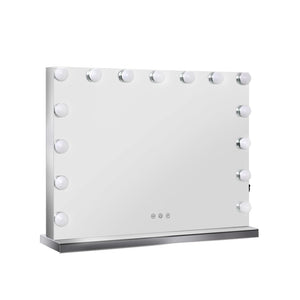 NNEDSZ Hollywood Frameless Makeup Mirror With 15 LED Lighted Vanity Beauty 58cm x 46cm