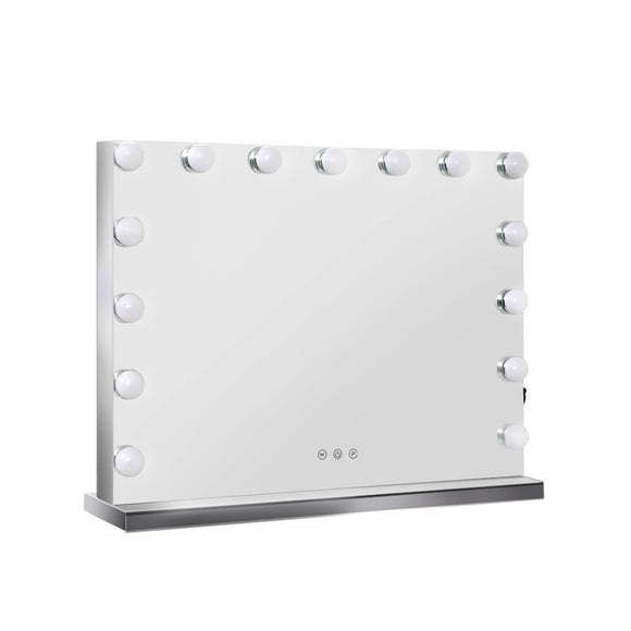 NNEDSZ Hollywood Frameless Makeup Mirror With 15 LED Lighted Vanity Beauty 58cm x 46cm