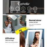 NNEDSZ LED Makeup Mirror Hollywood Standing Mirror Tabletop Vanity White