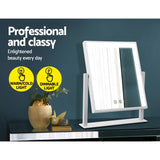 NNEDSZ LED Makeup Mirror Hollywood Standing Mirror Tabletop Vanity White