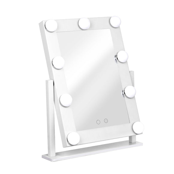 NNEDSZ LED Standing Makeup Mirror - White