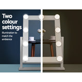 NNEDSZ LED Standing Makeup Mirror - White