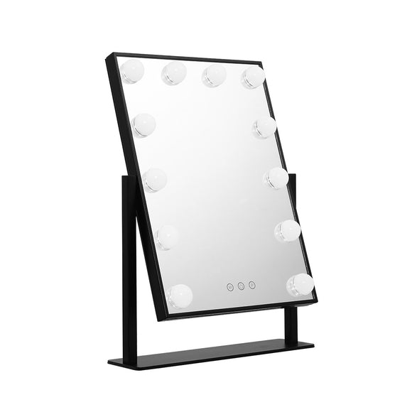 NNEDSZ LED Standing Makeup Mirror - Black