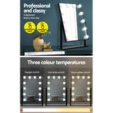 NNEDSZ LED Standing Makeup Mirror - Black