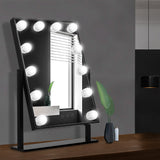 NNEDSZ LED Standing Makeup Mirror - Black