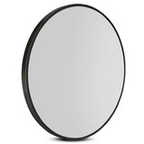NNEDSZ 90CM Wall Mirror Bathroom Makeup Mirror Round Frameless Polished