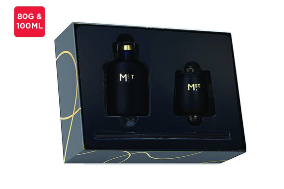 NNEKG Moss St Sage & Cedar Mini Candle & Diffuser Gift Set