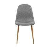 NNEDSZ Set of 4 Adamas Fabric Dining Chairs - Light Grey