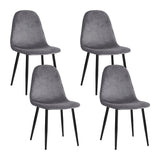 NNEDSZ 4 X Dining Chairs Dark Grey