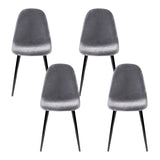 NNEDSZ 4 X Dining Chairs Dark Grey