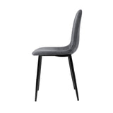 NNEDSZ 4 X Dining Chairs Dark Grey
