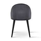 NNEDSZ Set of 2 Velvet Modern Dining Chair - Dark Grey