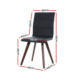 NNEDSZ Set of 2 Dining Chairs Retro Chair New metal Legs High Back PU Leather Black