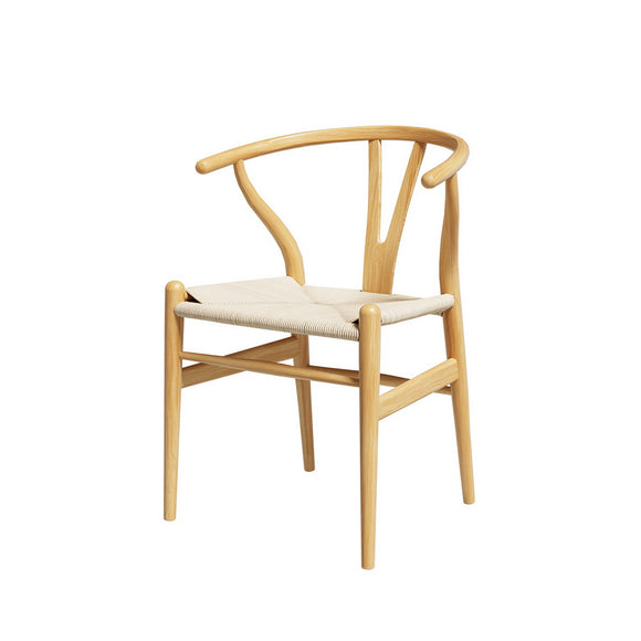 NNEDSZ Wishbone Dining Chairs Ratter Seat Solid Wood Frame Cafe Lounge Chair