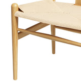 NNEDSZ Wishbone Dining Chairs Ratter Seat Solid Wood Frame Cafe Lounge Chair