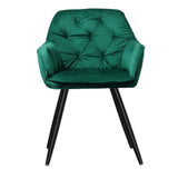 NNEDSZ Set of 2 Calivia Dining Chairs Kitchen Chairs Upholstered Velvet Green