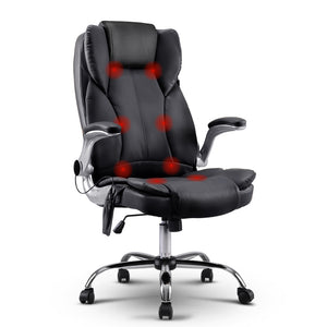 NNEDSZ 8 Leather Massage Chair - Black