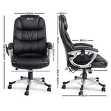 NNEDSZ 8 Leather Massage Chair - Black
