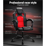 NNEDSZ  Massage Office Chair Gaming Computer Seat Recliner Racer Red