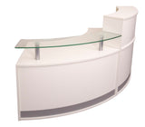 NNE Vibe Curved Reception Counter with Glass Hob Top
