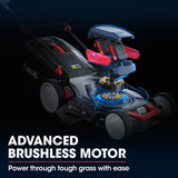 NNEMB 550CX 40V SYNC 19 Cordless Lawn Mower Kit-Fast Charger and 2x Batteries