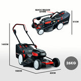 NNEMB 550CX 40V SYNC 19 Cordless Lawn Mower Kit-Fast Charger and 2x Batteries