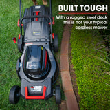 NNEMB 550CX 40V SYNC 19 Cordless Lawn Mower Kit-Fast Charger and 2x Batteries